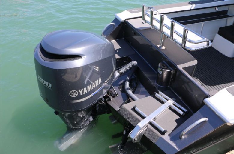 The transom is rated for 175hp through to 225hp.