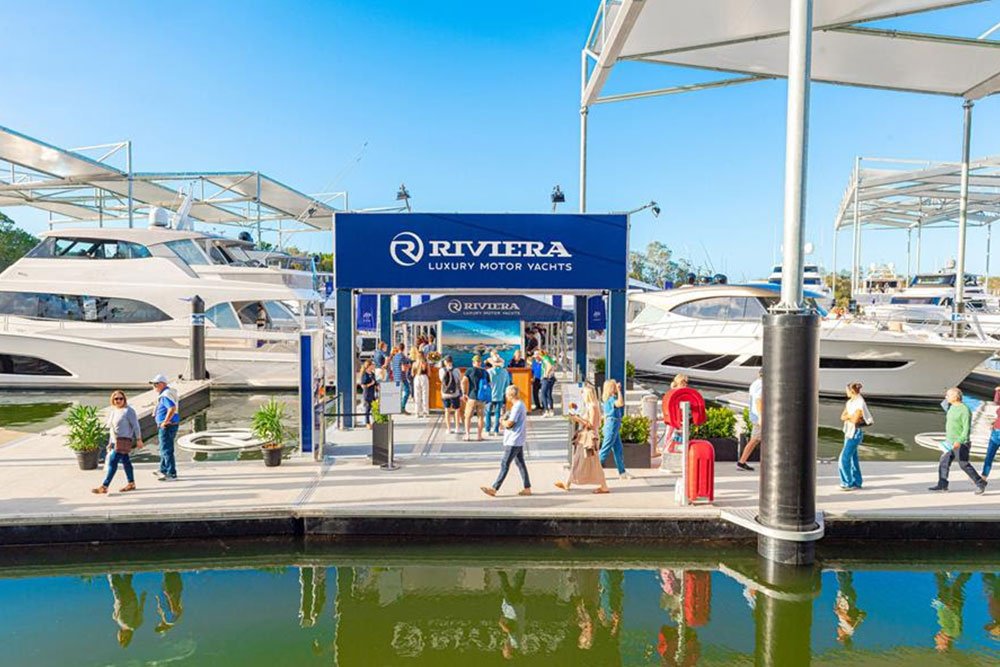 RIVIERA S INSPIRING DISPLAY AN INTERNATIONAL ATTRACTION Power Boat 