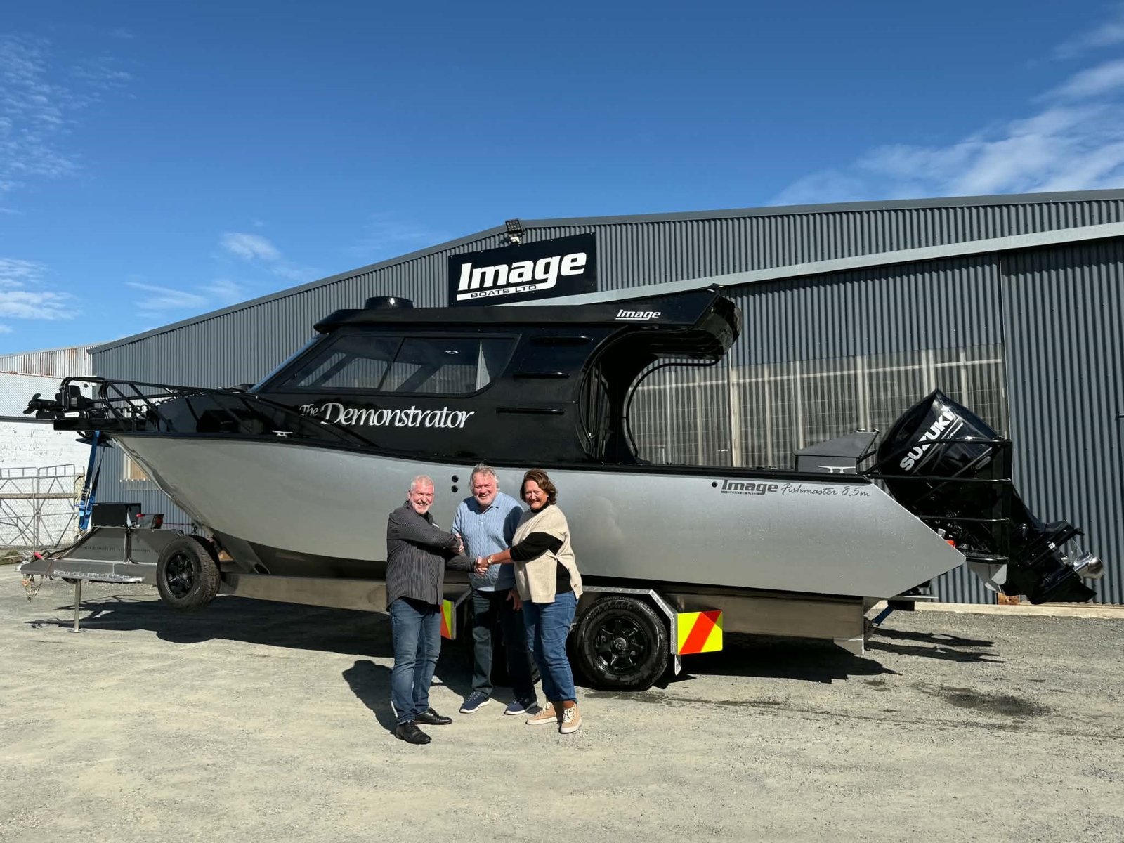 Image Fishmaster 8.5m demo boat
